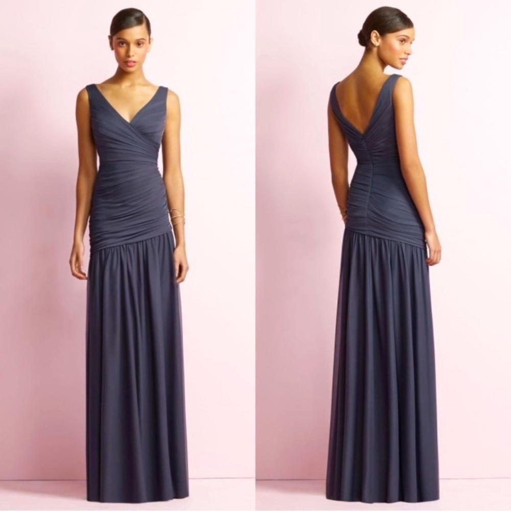 Nwt Jy Jenny Yoo Chiffon Knit Bridesmaid Dress Style Jy506 Onyx 12